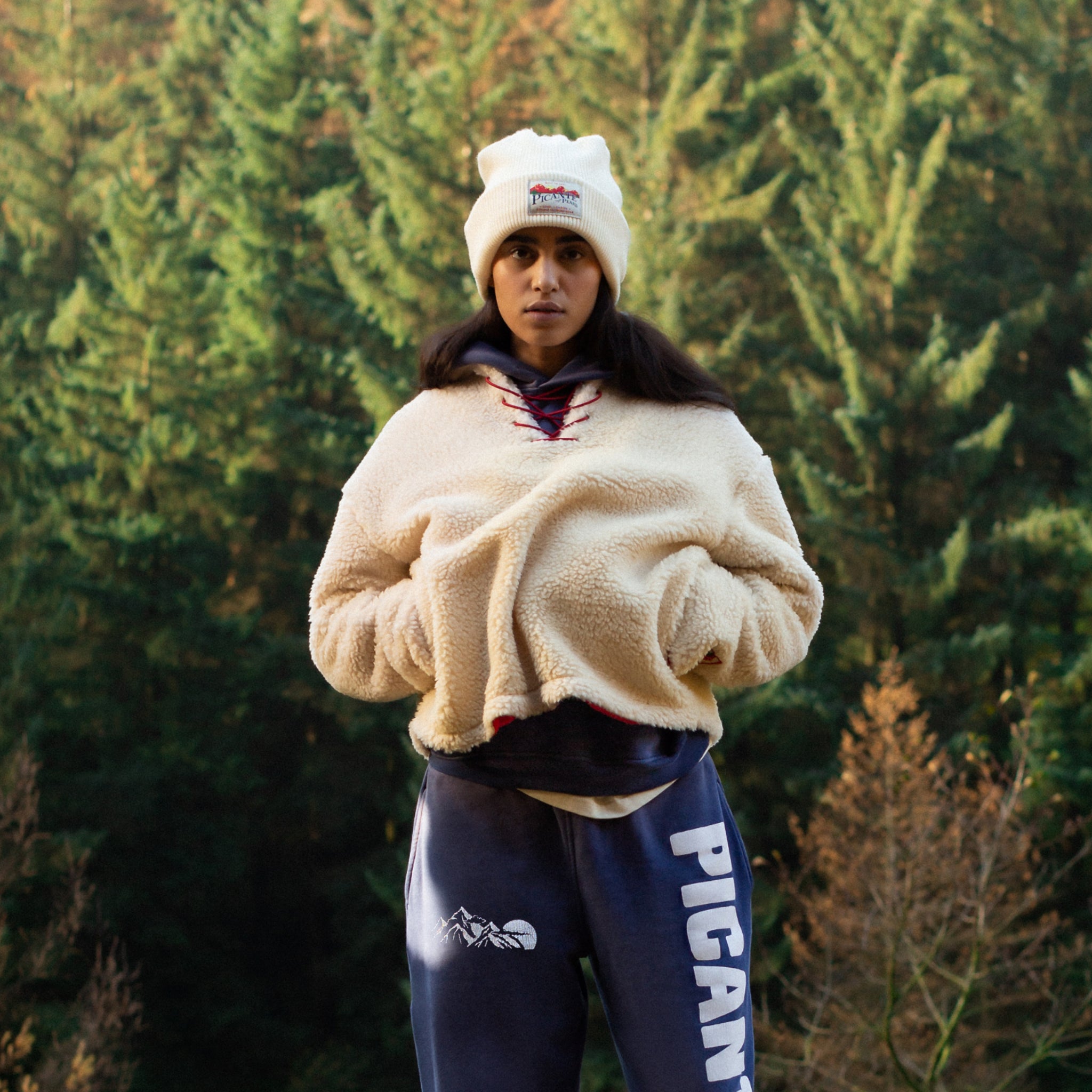 Jumping foxes sherpa online fleece pullover